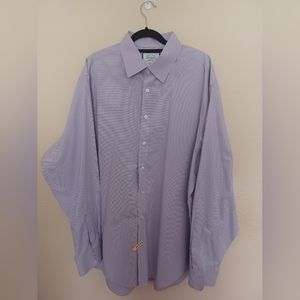 Charles Tyrwhitt Sz 18/36 - Classic fit windowpane check purple shirt